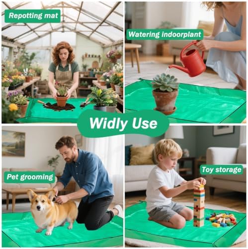 59" x 39" Extra Large Repotting Mat, Thickened Foldable Gardening Mat