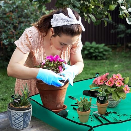 ANPHSIN 20pcs Small Gardening Tools Gifts for Women Beginners, Green