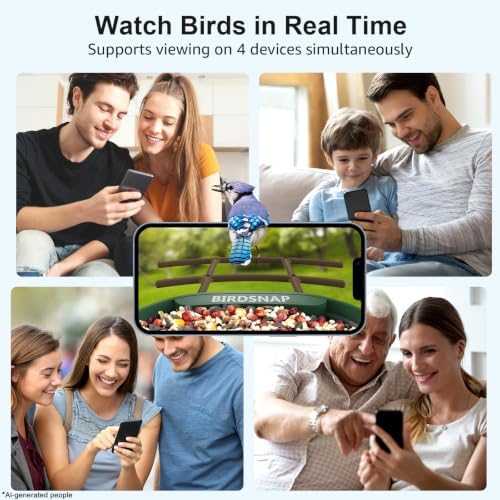 birdsnap® PAV Bird Feeder with Camera Solar Powered 2K Live Video 32GB Card