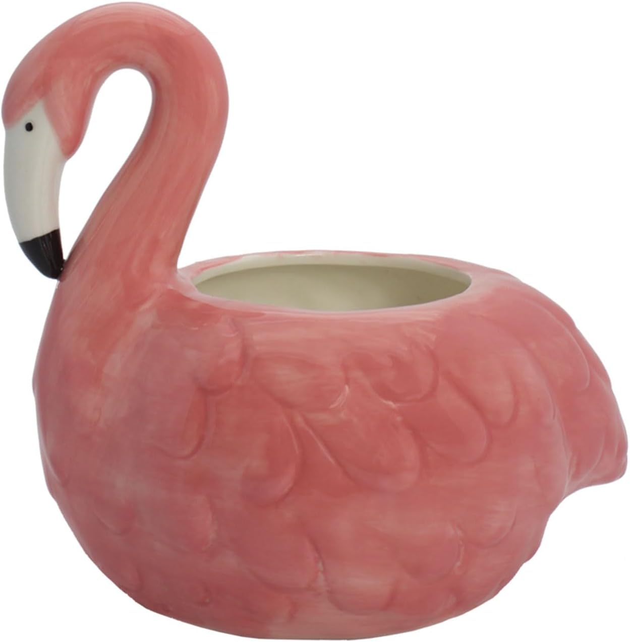 Streamline Imagined Cute Flamingo Planter Pot, Drainage Hole