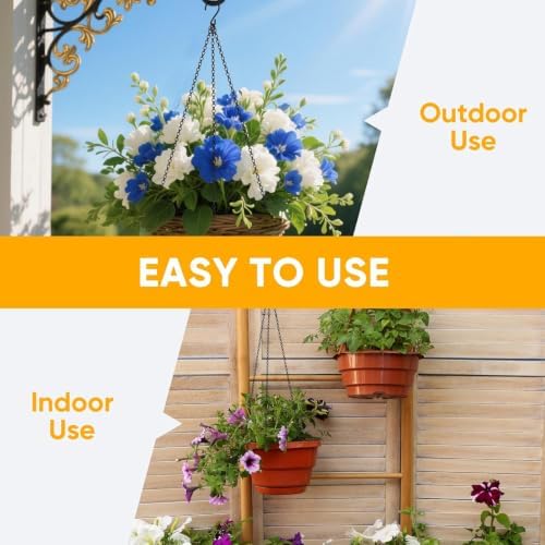 3Pack 23Inch Hanging Chain,Black Hanging Baskets Chain with 3 Clips