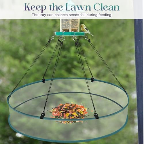 24 Inch Large Bird Seed Catcher Tray for Hanging Bird Feeder Platform