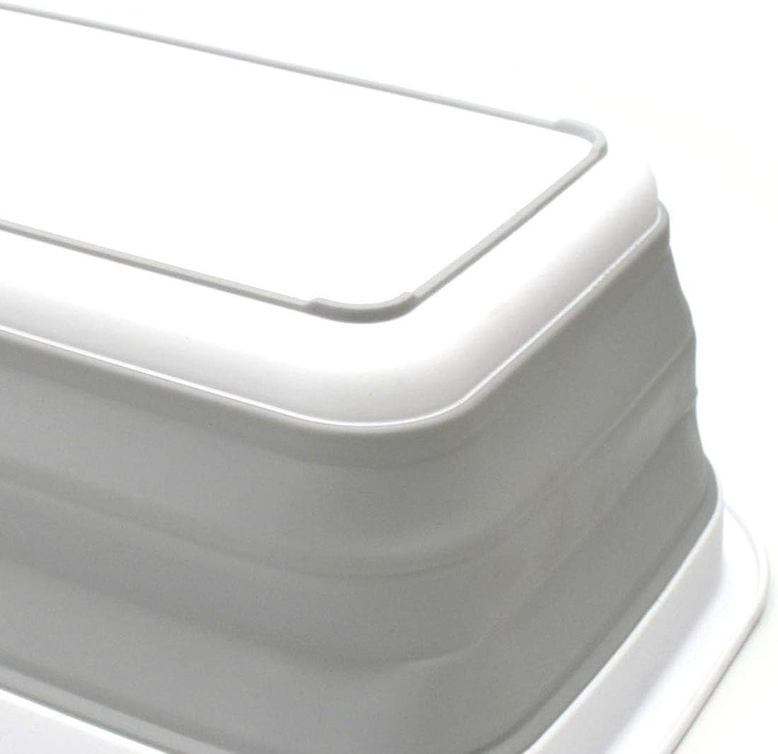 SAMMART 9.2L (2.37Gallon) Collapsible Wash Basin - Foldable Outdoor Picnic Basket - Portable Plastic Tub - Space Saving