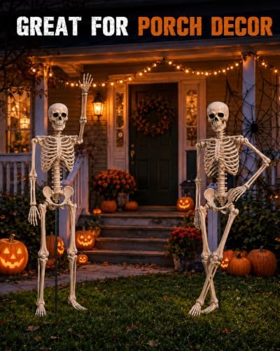 2PCS Skeleton Stand for 5-5.6 FT Giant Skeletons,Skeleton Not Included