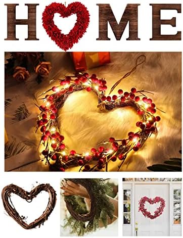 DIY Crafts Natural Grapevine Heart Wreaths (10 Inch, 3 Pack)