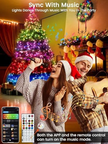 1000LED Smart RGB Color Changing String Lights 341FT Halloween Lights App