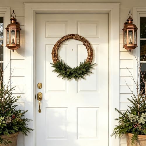 6 Pack 12 Inch Grapevine Wreaths, Vine Wreath Rings for Christmas Weddings
