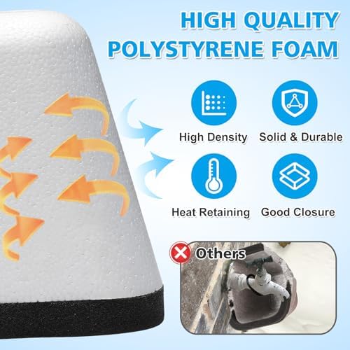 Outdoor Faucet Covers for Winter, Easy to Install Insulated Foam Protector Against Freeze for Outside Faucet Water Spigot Garden Hose Bib, Resuable, 4 Pcs