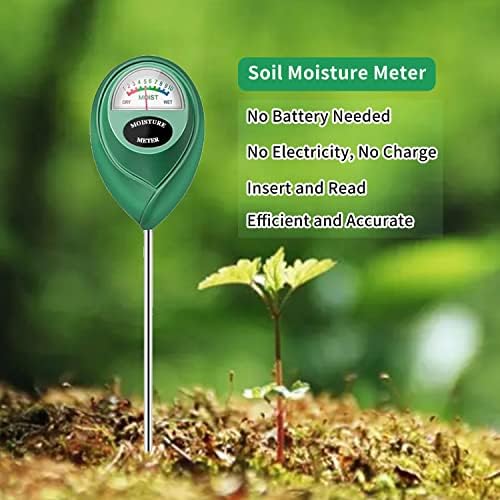 Censinda Soil Moisture Meter, Soil Moisture Monitor for House Plants, Soil Hygrometer Moisture Sensor for Indoor & Outdoor, Garden, Farm, Lawn Plant Care, No Battery Needed(Green)
