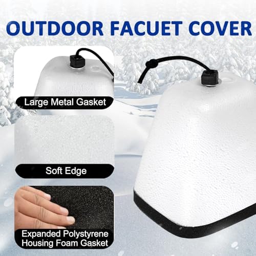 HEATIT Outdoor Faucet Cover 4 Pack, Foam Insulated Freeze Protector