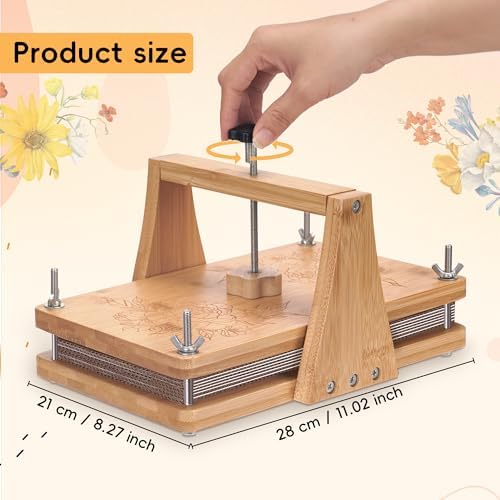 AIOWZZY Large Wooden Flower Press Kit 11" x 8" Multi-Layer Plant Press for Dried Flowers Plant Preservation for DIY Arts Dried Flowers Craft Tool
