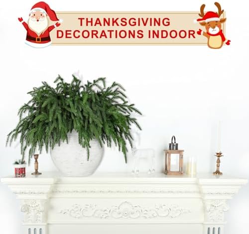 100 Pcs Realistic Christmas Pine Branches Natural Droopy Soft Bendable