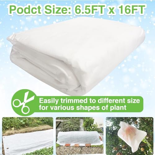 Plant Covers Freeze Protection 6.5x16ft Frost Cloth for Winter Outdoor
