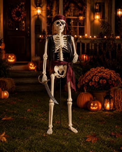 1 P Skeleton Stand for 5-5.6 ft Halloween Skeletons,Skeleton Not Included