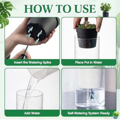 20 Pack Self Watering Spikes for Plants with Wick Rope,Medium