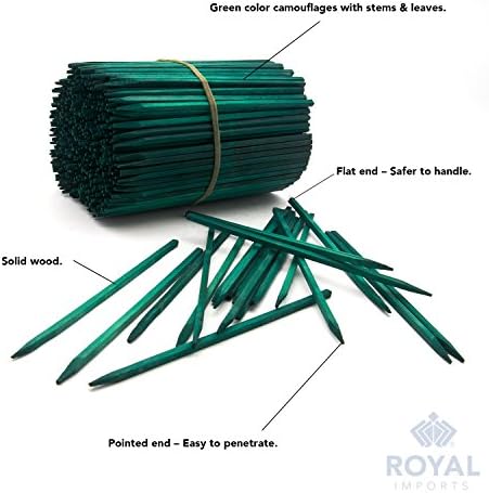 Royal Imports Wood Plant Stake 4" Floral Picks Sign Posting Garden Sticks