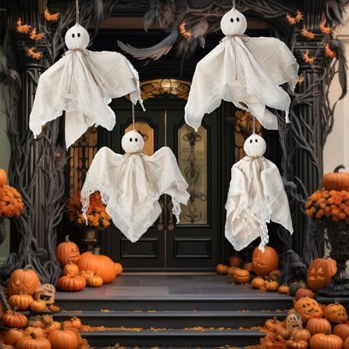 Vicenpal 4 Pack Halloween Decorations Outdoor Hanging Ghost