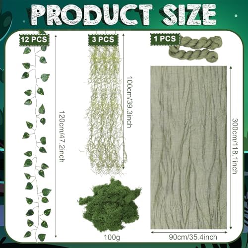 Thiccywoov 17 Pcs Green Monster Party Decoration Halloween Swamp Decor