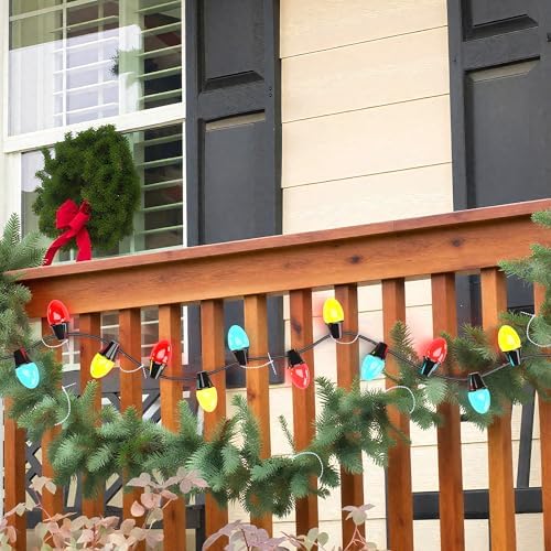 codree 100 Pcs Reusable Christmas Garland Ties, Adjustable Beaded Loop Cable Ties Garland Hanger, Flexible Decorative Hanging Christmas Lights Tie for Xmas Tree Wreath Stairways Banister Decoration