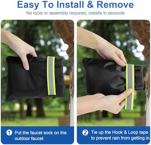 2Pack Outdoor Faucet Covers for Winter, 6.7" W x 8.3" H Hose Bib Covers