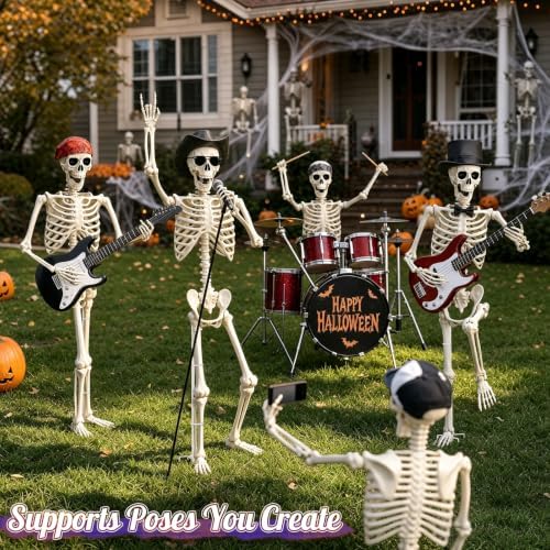 Skeleton Stand for Yard, Hidden Ground Stake for Halloween Skeletons(2Pack)