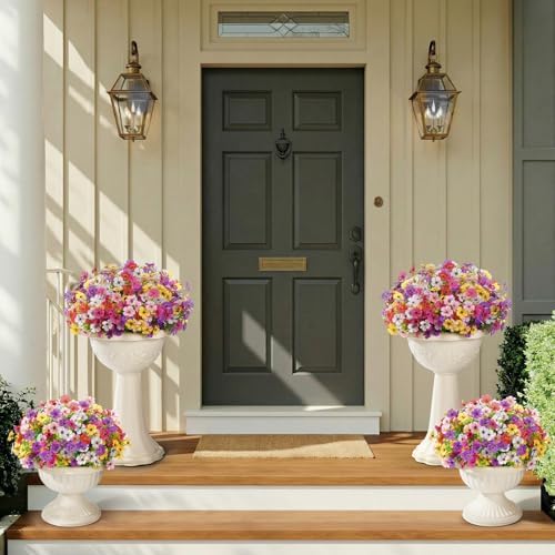 Lifewit Artificial Flowers for Outdoor, Faux Flowers for Garden Decor