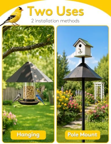 19'' Metal Squirrel Baffle for Bird Feeder Pole
