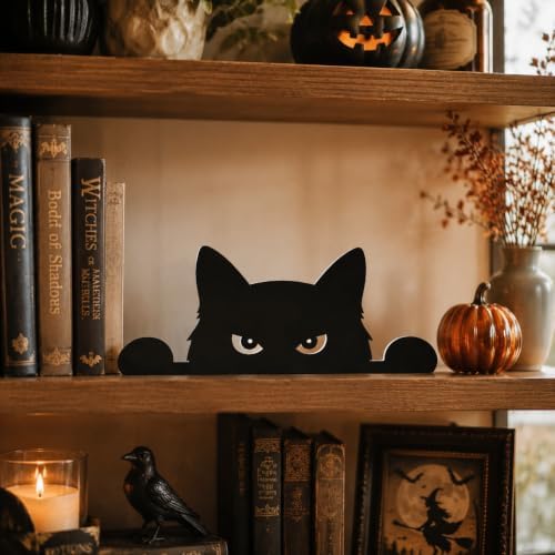 Home Decor Peeking Black Cat Signs Window Decorations