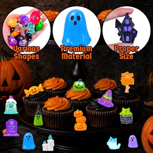 52 Pcs Halloween Mini Resin Figures Tiny Small Ghost Miniature Figurines