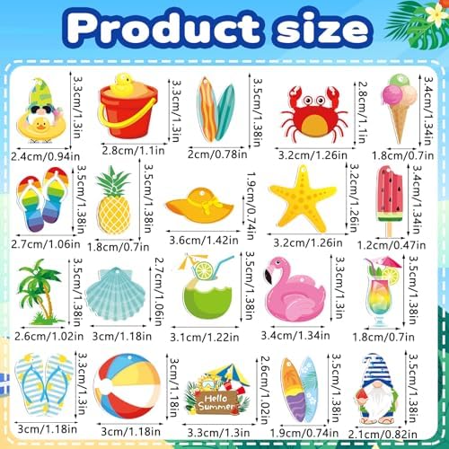 36Pcs Summer Tree Ornaments, Hawaiian Tree Ornaments for Party