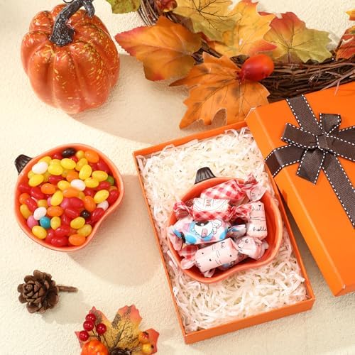 16 Pcs Fall Ramekins 6 oz Oven Safe Pumpkin Ceramic Ramekins Small Creme Dishes Dipping Pumpkins Baking Dish Thanksgiving Pumpkin Shaped Bowl Plates for Kitchen Party Snack Serving Dip Sauce Condiments