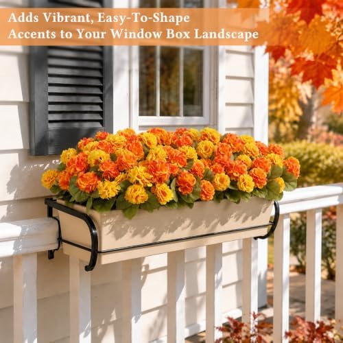 24 Pcs Artificial Geranium Flowers for Outdoors Fall Decoration