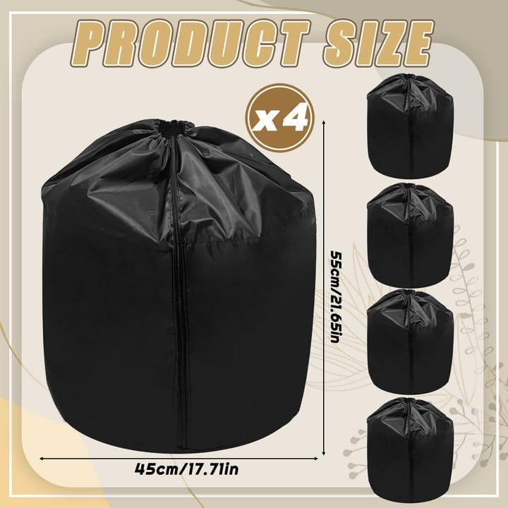 4PCS Plant Winter Protection Pot Covers, 17.7 * 21.6 Inchs Outdoor Pot Covers Pot Covers for Winter with Drawstring and