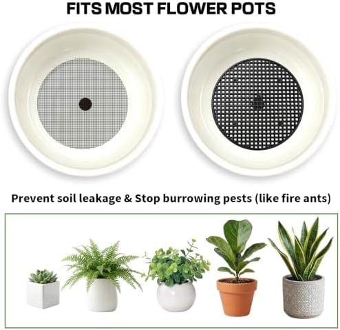 100 Mesh Screen for Planter Pots, Pot Grid Mats Pads, Plant Drainage Insert