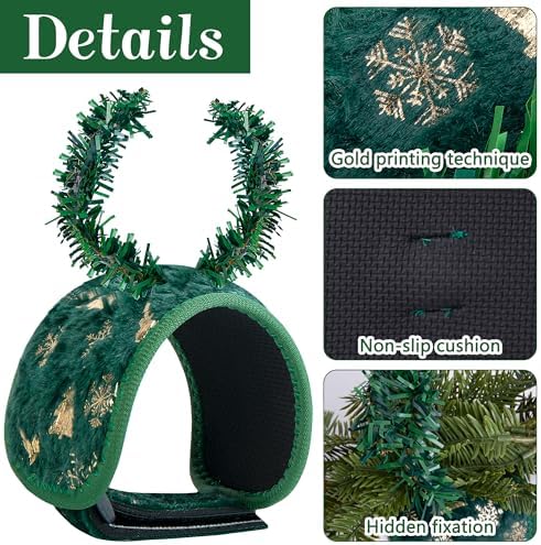 8 Pcs Railing Protection Christmas Garland Ties, Green Decorative Banister Garlands Hanger, Adjustable Banister Protective Padded Faux Pine Stems Garland Ties for Staircase Wreath Home Holiday Decor