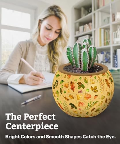 PieceRelax Unique 3D Puzzle Planter - 80 Plastic Pieces [K1105]