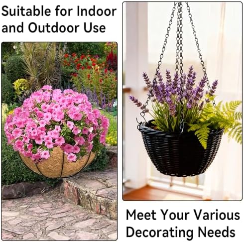 ZeeDix 4 Pack, 16 Inch Hanging Basket Chain with 4 Hooks