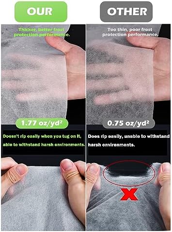 Thicker Plant Covers Freeze Protection 1.77 oz/yd², 8.2ft x 33ft Reusable
