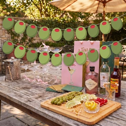 Xinnun 8 Pcs Martini Party Decorations Cocktail Hanging Garlands Banners