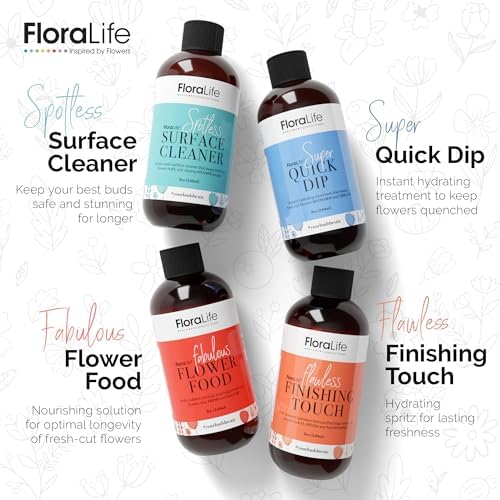 FloraLife Fresh-Cut Flowers Care Kit with Cutting Shears