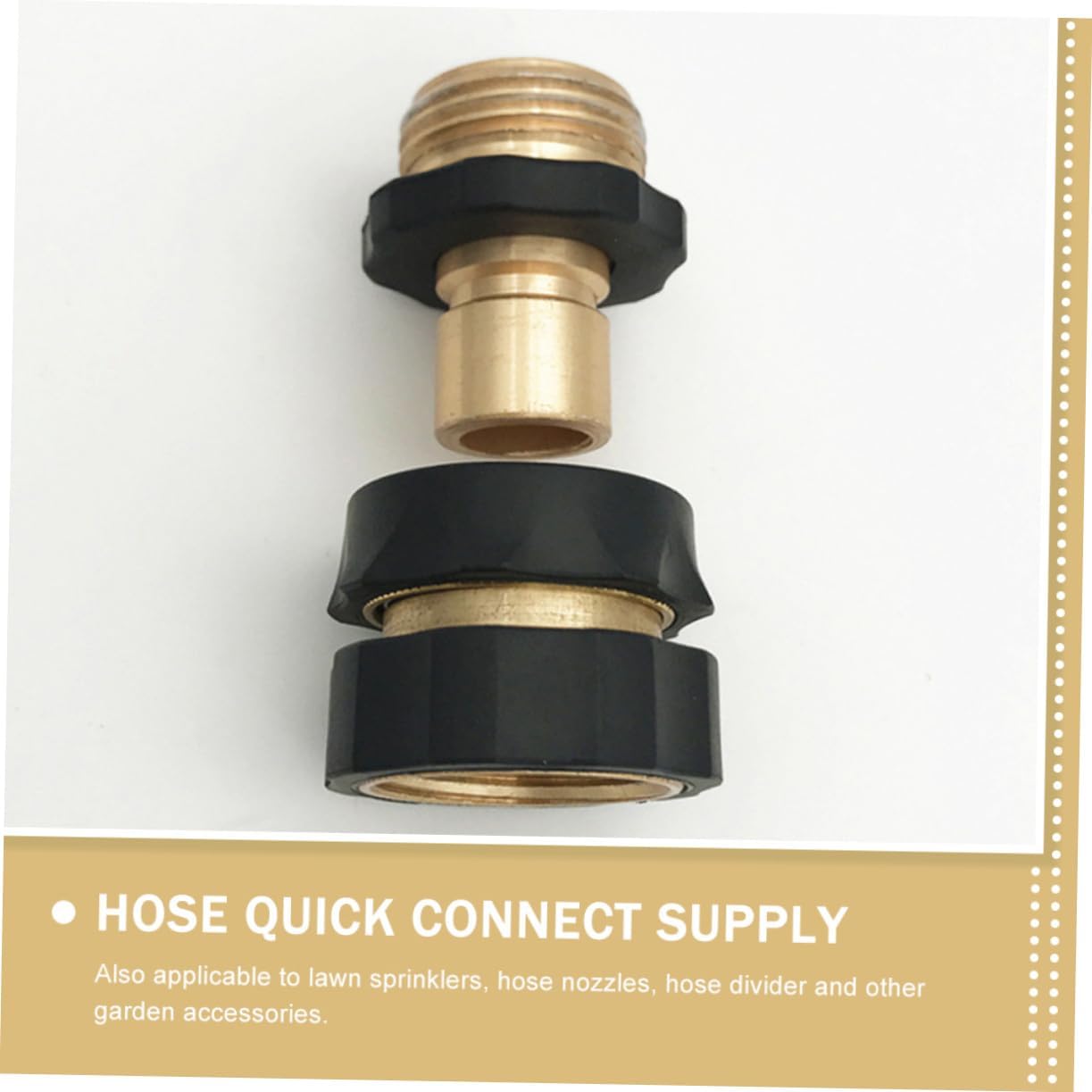 Happyyami 2pairs Hose Quick Connect Adapter Set Garden Hose Fitting Adapter Suitable for Sprayers and Faucets