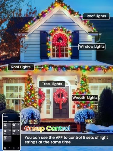 500LED Smart RGB Color Changing String Lights 177FT Halloween Lights App