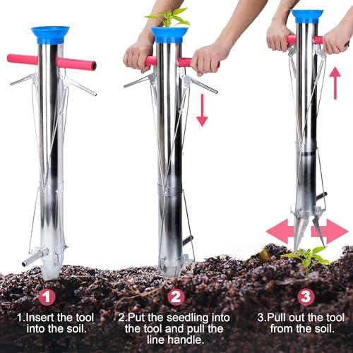 AIWFL Seedling Transplanter Long Handled Bulb Planter Tools Garden Tools