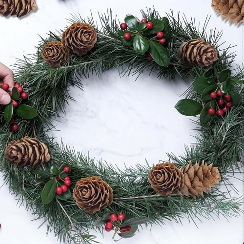 250 Pcs Christmas Natural Mini Pine Cones-Thanksgiving Pine Cone Ornaments
