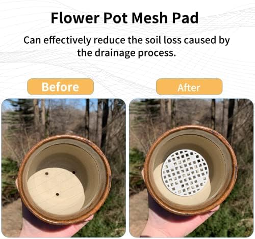 Bivethoi Plant Pot Mesh Hole Cover, 1.8" / 45mm, White, 100pcs