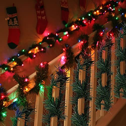 48 Pieces Christmas Garland Ties Artificial Pine Needles 12x1.6inch