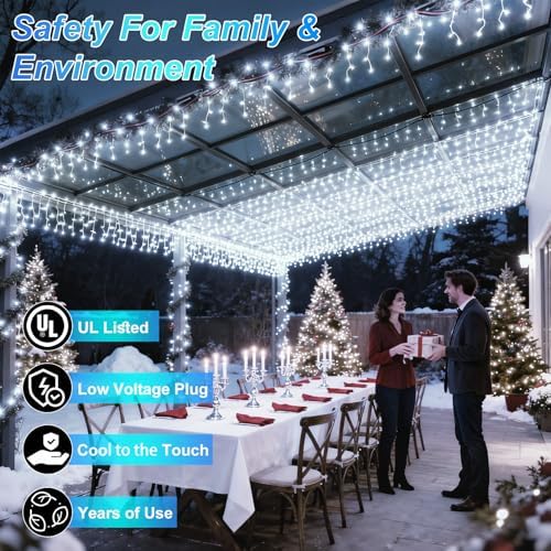 1500 LED 470FT Christmas String Lights, 12 Modes, Timer, Memory & Dimming