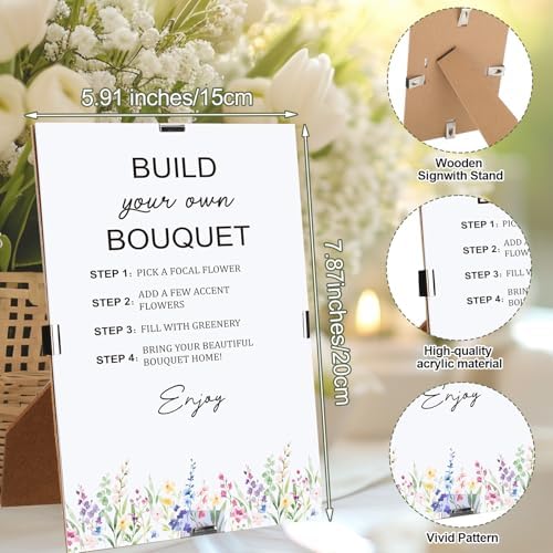 Tinlade 35 Pcs Flower Bar Kit for Wedding Bridal Shower