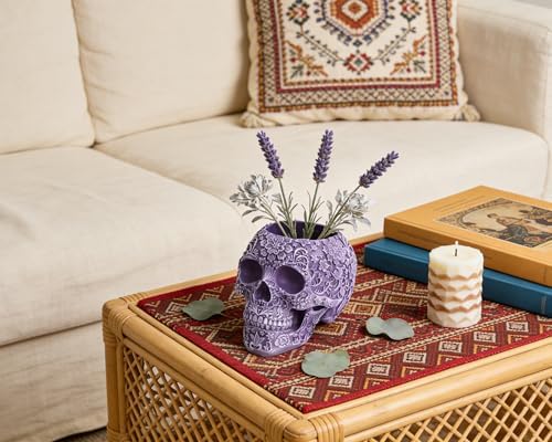 Purple Skull Decorative Bowl Gothic Gifts