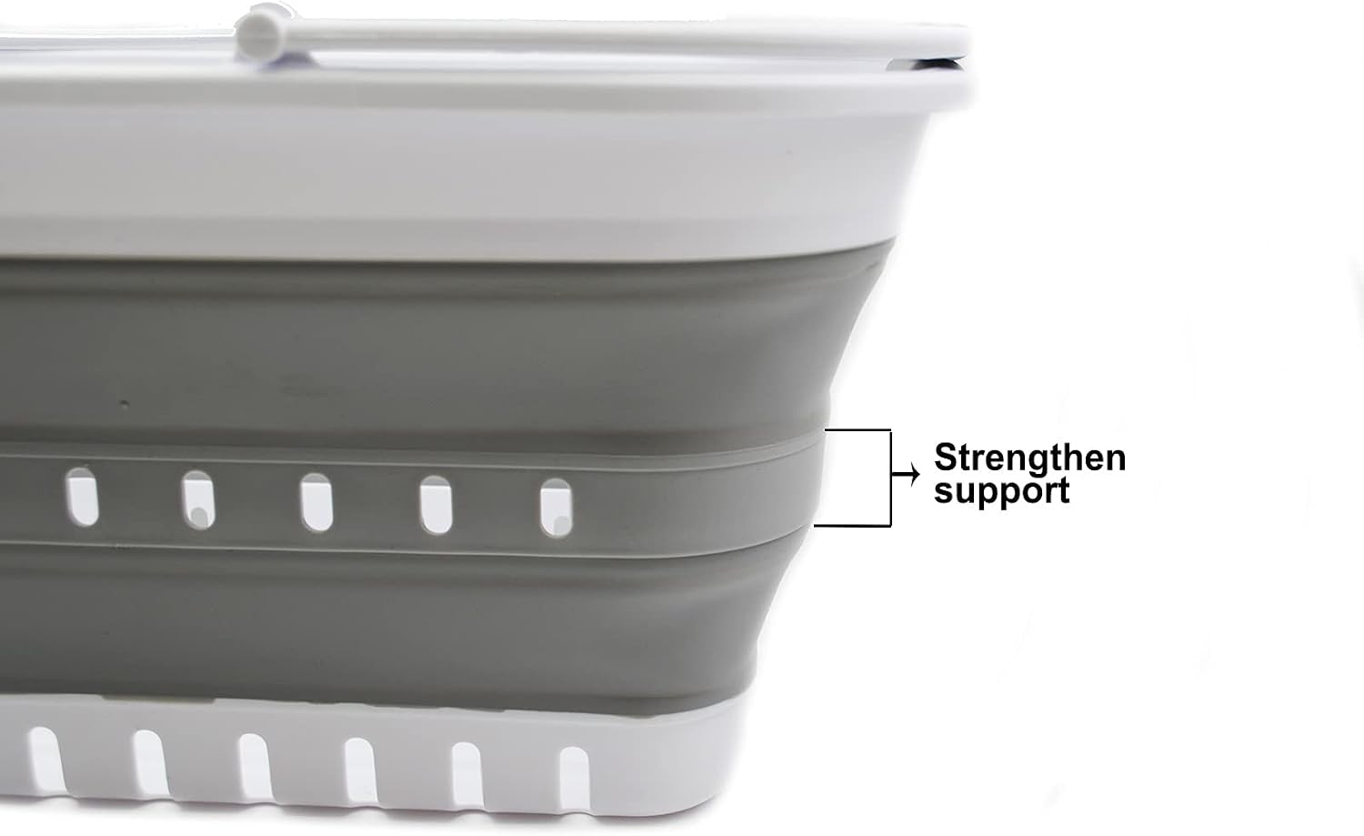 SAMMART 29L (7.6 Gallon) Collapsible Tub with Handle - Portable Outdoor Picnic Basket/Crater - Foldable Shopping Bag